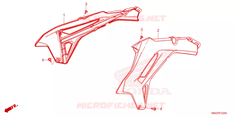OUIES DE RADIATEUR Honda MOTO 450 CRF 2024  CRF450RR