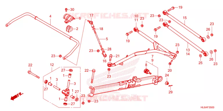 TRIANGLES - BARRE ANTI ROULIS Honda ATV 1000 TALON 2023  SXS1000S2RP