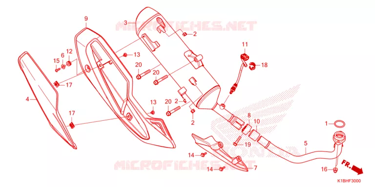 SILENCIEUX D'ECHAPPEMENT Honda SCOOTER 350 FORZA 2024  NSS350AP_2TH