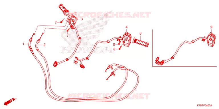 COMMODO - LEVIER - CABLE Honda SCOOTER 350 FORZA 2020  NSS350AM