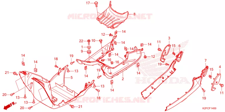 MARCHE PIEDS Honda SCOOTER 110 SCOOPY 2022  ACF110CBTN_2CA