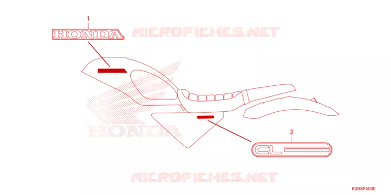 AUTOCOLLANTS Honda MOTO 300 CL 2023  CL300AP