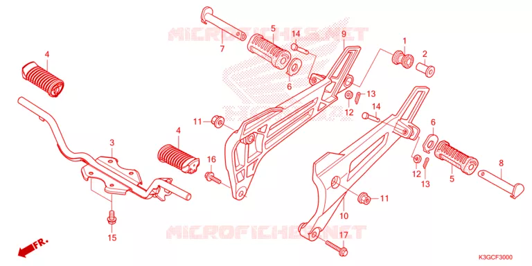 REPOSE PIED Honda MOTO 125 DREAM 2024  AND125MDR