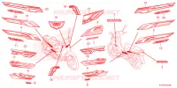 AUTOCOLLANTS pour Honda DREAM 125 de 2022