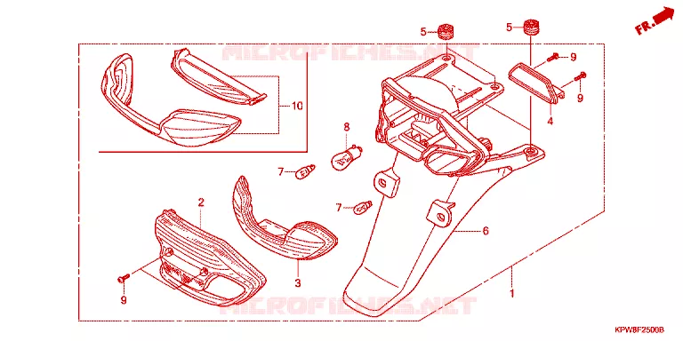 FEUX ARRIERE Honda MOTO 125 DREAM 2012  AND125MDC
