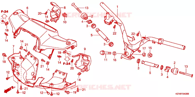 GUIDON - CARENAGE Honda MOTO 110 CUB 2012  NBC110MDFC