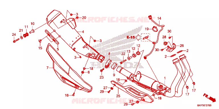 SILENCIEUX D'ECHAPPEMENT Honda MOTO 500 CB 2021  CB500XAM