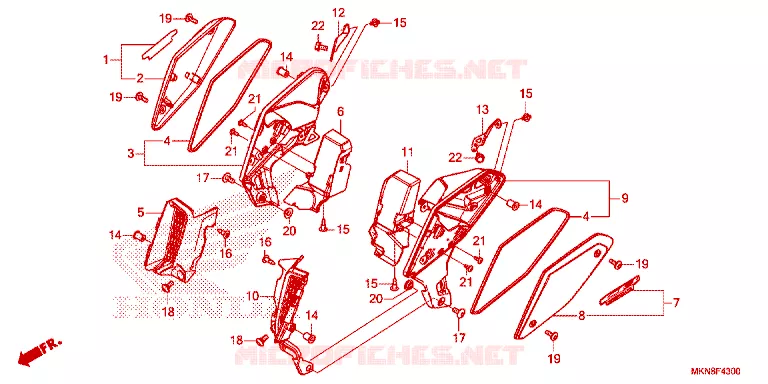 OUIES DE RADIATEUR Honda MOTO 650 CB 2020  CB650RAK
