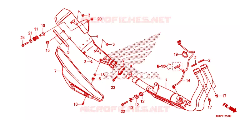SILENCIEUX D'ECHAPPEMENT Honda MOTO 500 CBR 2021  CBR500RAM