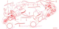 AUTOCOLLANTS pour Honda GL 1800 GOLD WING TOUR DCT, NAVI, AIRBAG de 2023