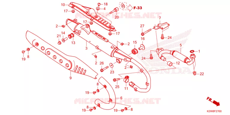SILENCIEUX D'ECHAPPEMENT Honda MOTO 125 DAX 2023  ST125AP