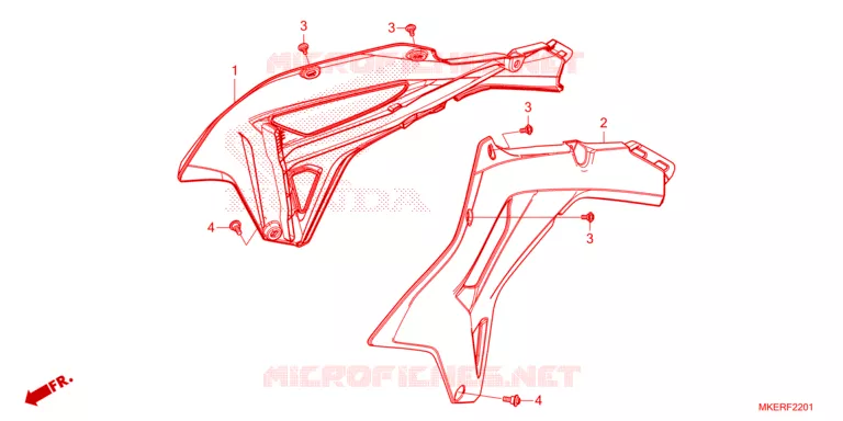 OUIES DE RADIATEUR Honda MOTO 450 CRF 2024  CRF450RXR