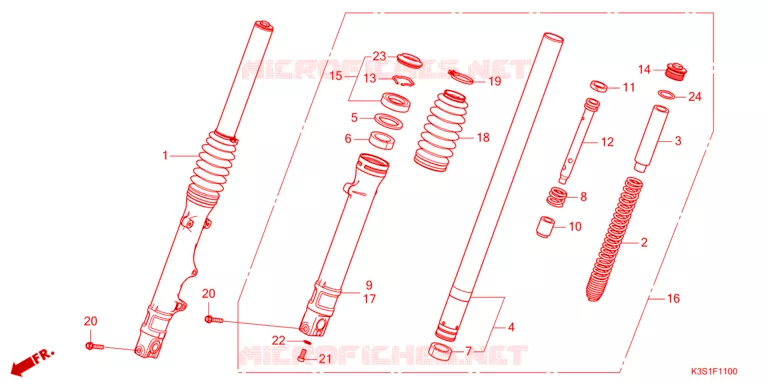 FOURCHE Honda MOTO 250 CL 2023  CL250AP