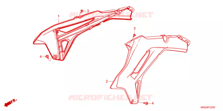 OUIES DE RADIATEUR Honda MOTO 450 CRF 2023  CRF450RP