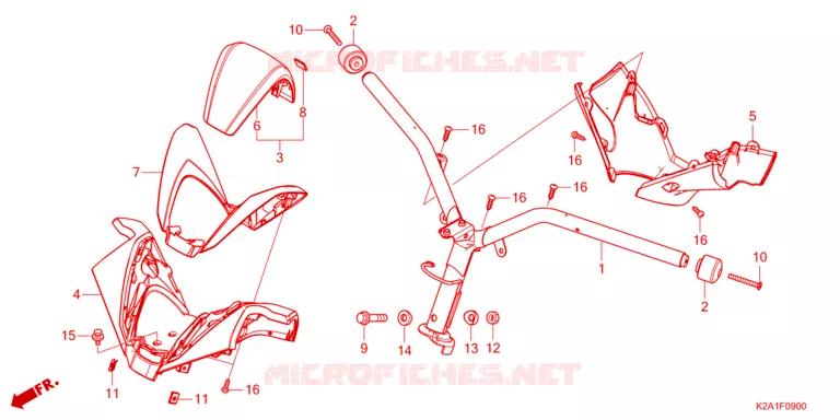 GUIDON - CARENAGE Honda SCOOTER 250 FORZA 2023  NSS250AP