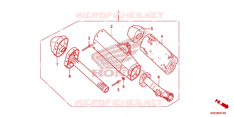 SILENCIEUX D'ECHAPPEMENT Honda MOTO 150 CRF 2024  CRF150RR