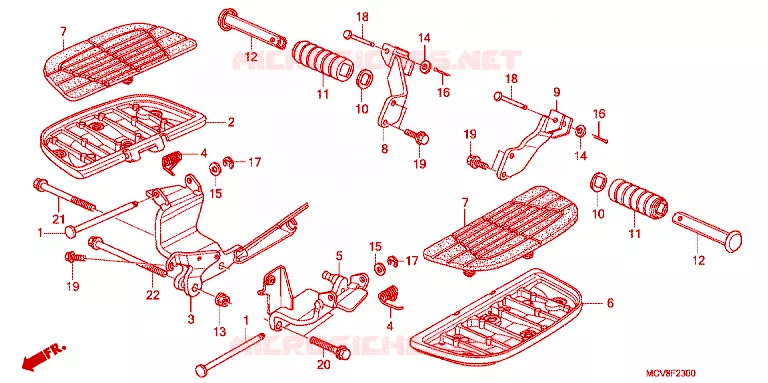 REPOSE PIED Honda ATV 1000 TALON 2023  SXS1000S2RP