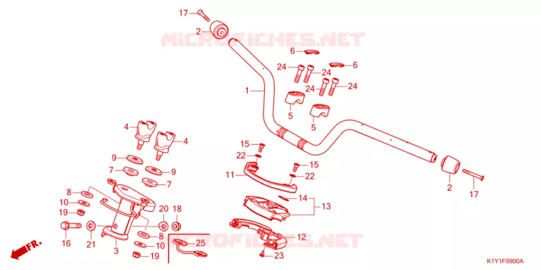 GUIDON - CARENAGE Honda SCOOTER 125 PCX 2023  WW125AP