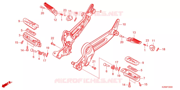 REPOSE PIED Honda MOTO 125 GROM 2023  MSX125AP