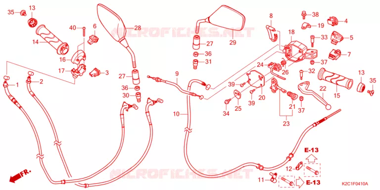 LEVIER DE GUIDON - CABLE - COMMODO Honda SCOOTER 110 DIO 2023  NSC110P
