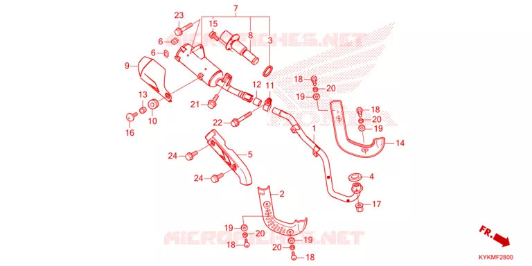 SILENCIEUX D'ECHAPPEMENT Honda MOTO 110 CRF 2024  CRF110FR