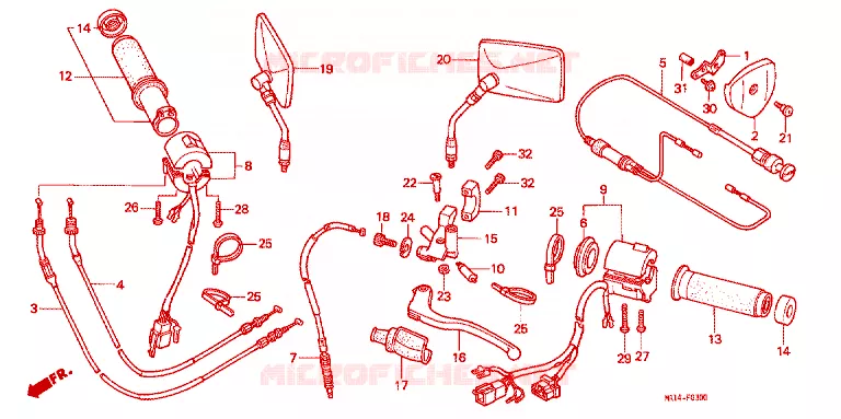 COMMODOS - POIGNEES Honda MOTO 600 SHADOW 1988  VT600CJ