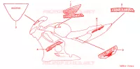AUTOCOLLANTS pour Honda CBR 600 F 34HP de 2001