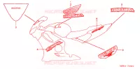 AUTOCOLLANTS pour Honda CBR 600 F de 2001