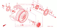 ROUE ARRIERE pour Honda CBR 600 F de 2001