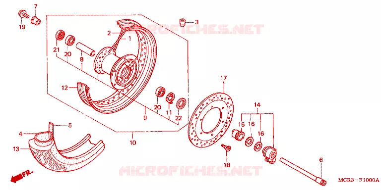 ROUE AVANT Honda MOTO 750 VT 2002  VT750DC2