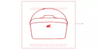SAC INTERIEUR DE TOP CASE pour Honda XL 1000 VARADERO ABS de 2010