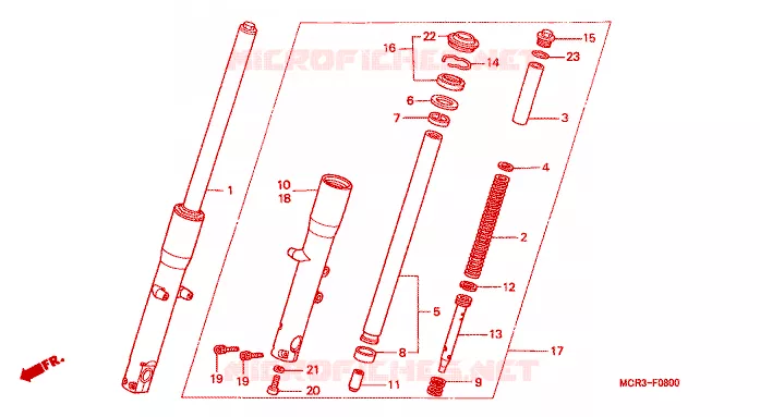 FOURCHE Honda MOTO 750 VT 2001  VT750DC1