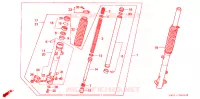 FOURCHE pour Honda NX 250 AX1 de 1988