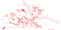 GUIDON   TE DE FOURCHE pour Honda NX 250 AX1 de 1988