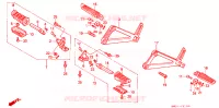 REPOSE PIED pour Honda NX 250 AX1 de 1988