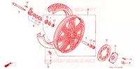 ROUE AVANT pour Honda NX 250 AX1 de 1988