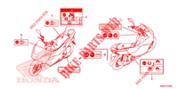 ETIQUETTE DE PRECAUTIONS pour Honda PCX 150 de 2015