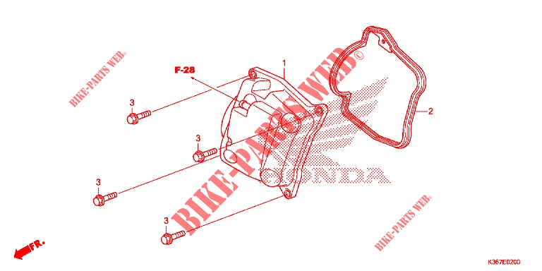 COUVRE CULASSE pour Honda PCX 150 de 2016
