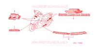 AUTOCOLLANTS pour Honda 50 LIVE DIO ZX de 2000
