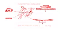 AUTOCOLLANTS pour Honda 50 LIVE DIO ZX LIMITED de 2000