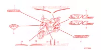 AUTOCOLLANTS pour Honda SH 125 S TOP CASE de 2008