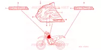 AUTOCOLLANTS pour Honda XR 250 R de 1997