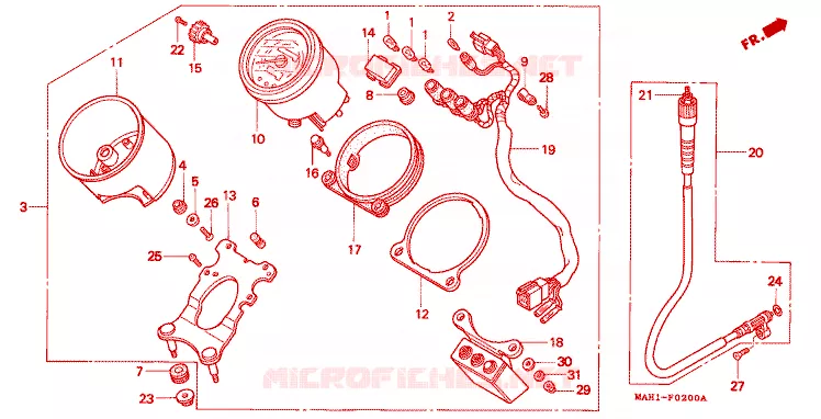 COMPTEUR Honda MOTO 1100 SHADOW 1996  VT1100C2S