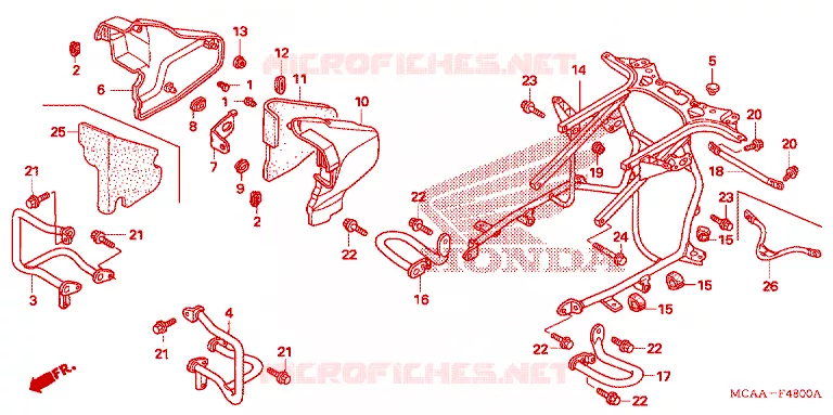 PROTECTION DE MOTEUR Honda MOTO 1800 GOLD-WING 2007  GL18007