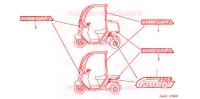 AUTOCOLLANTS pour Honda 50 GYRO CANOPY DECK TYPE de 2004