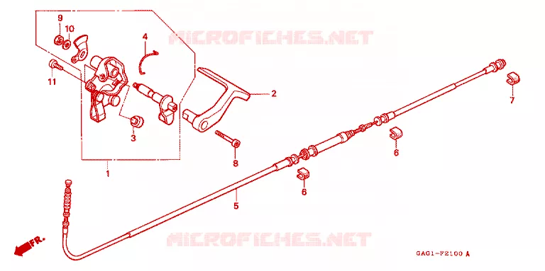 FREIN DE PARKING Honda SCOOTER 50 GYRO 2004  TC504
