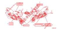 ETIQUETTE DE PRECAUTIONS (CB400S/SA/SAD) pour Honda CB 400 SUPER BOL D\'OR ABS REVO de 2016
