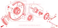 ROUE ARRIERE pour Honda WAVE 110 Spoked wheels, Kick start de 2010