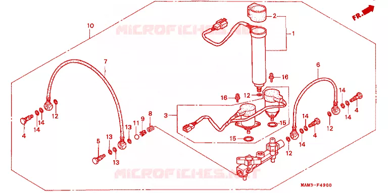 DISTRIBUTEUR D'AIR Honda MOTO 1500 GOLD-WING 1996  GL1500AT