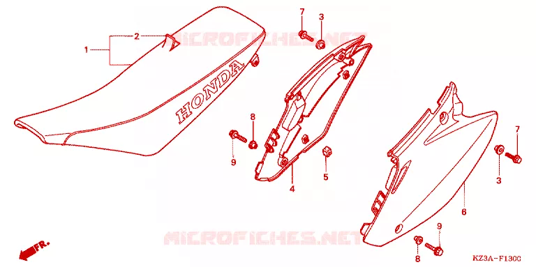 SELLE Honda MOTO 125 CR 2003  CR125R3